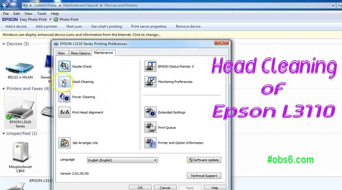 epson t60 head cleaning software free download